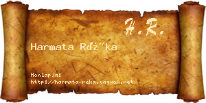 Harmata Réka névjegykártya